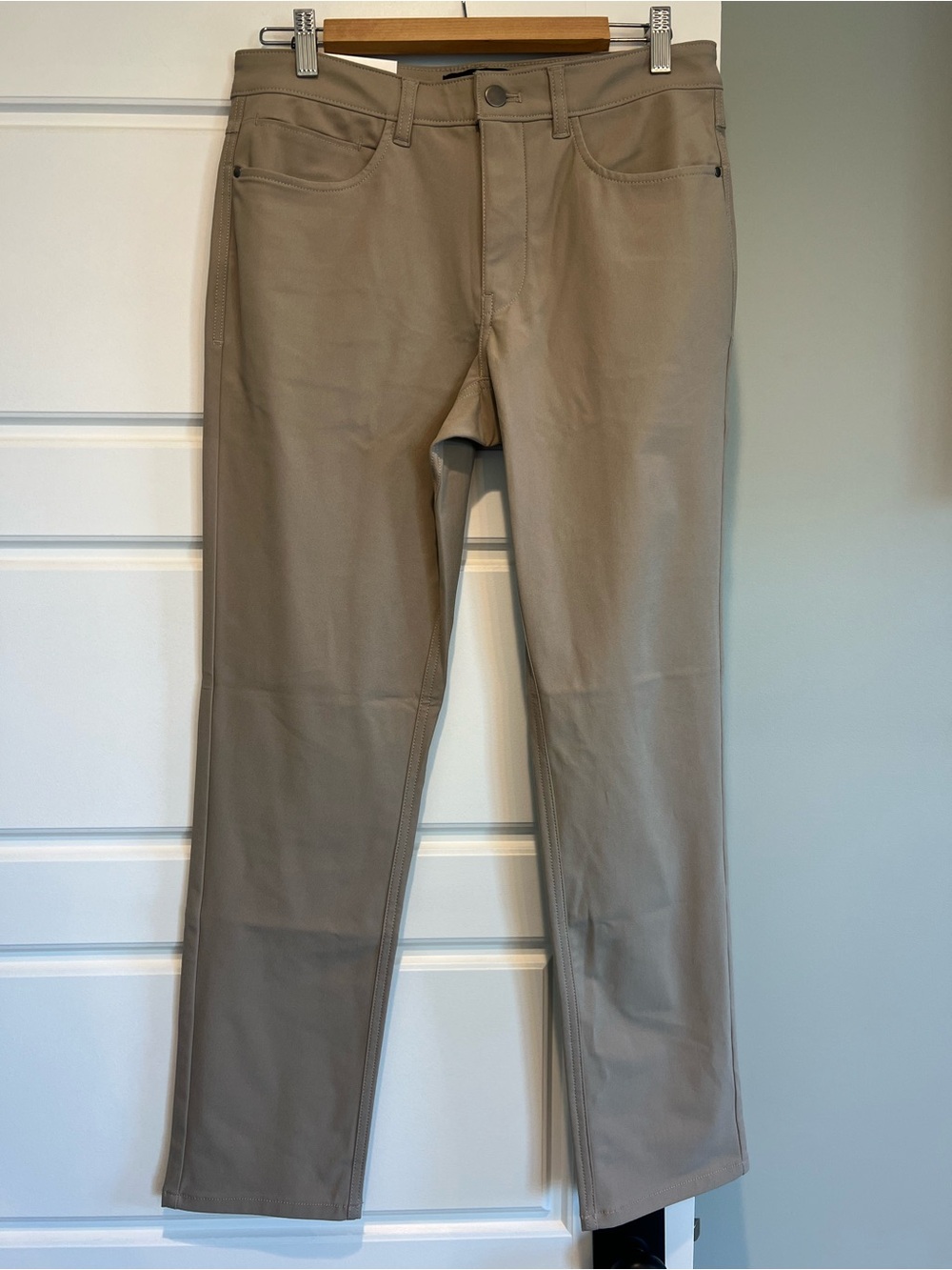 Men's Khaki Stretch Chino Pants - Classic Tan-Size-30/30